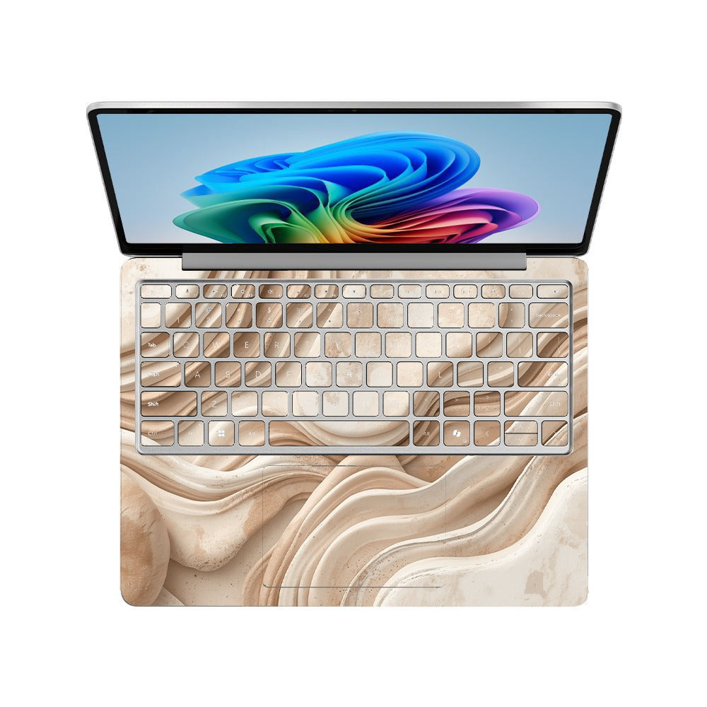 Cream Marble Surface keyboard