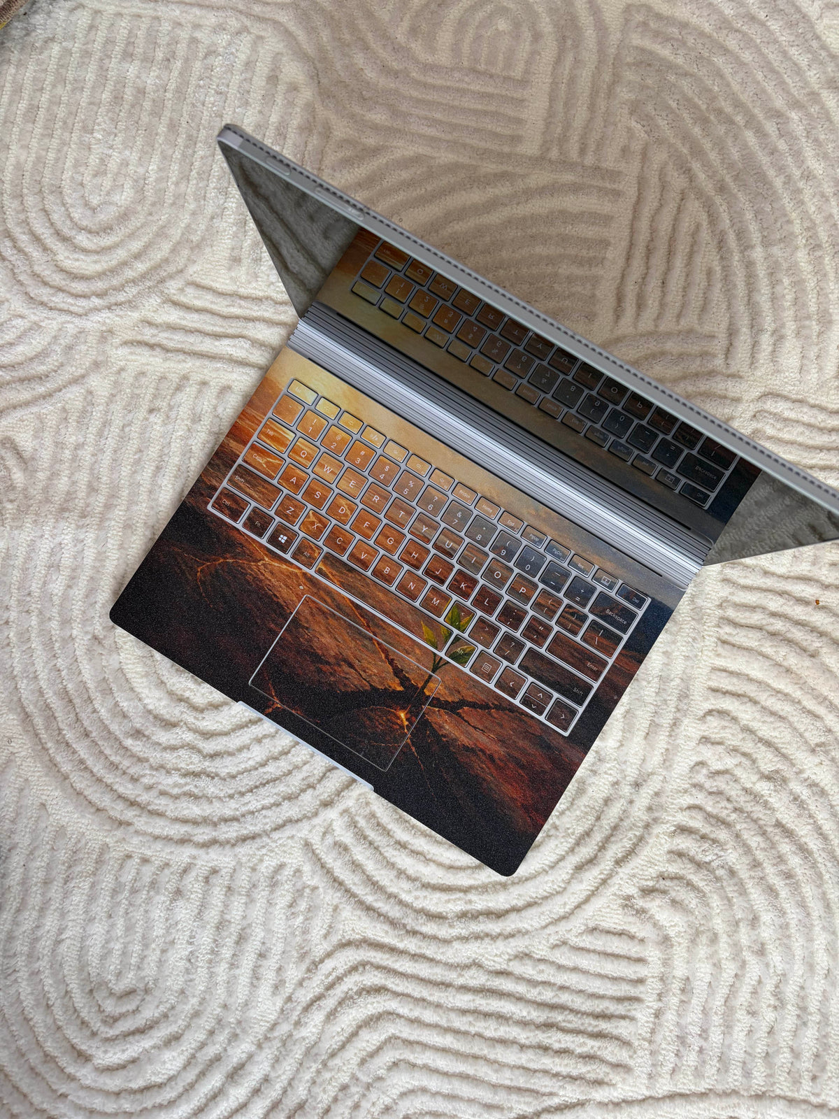 Becoming laptop skin — keyboard detail