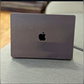 Graphite laptop skin on a MacBook lid