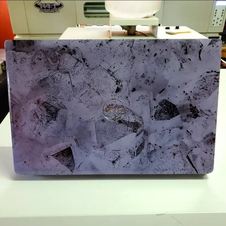 Smoky Quartz laptop skin on a Dell lid