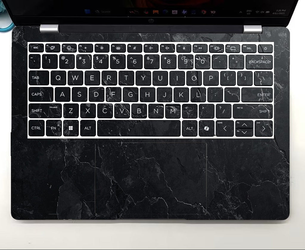 Tella Skins Dark Slate HP laptop skin keyboard