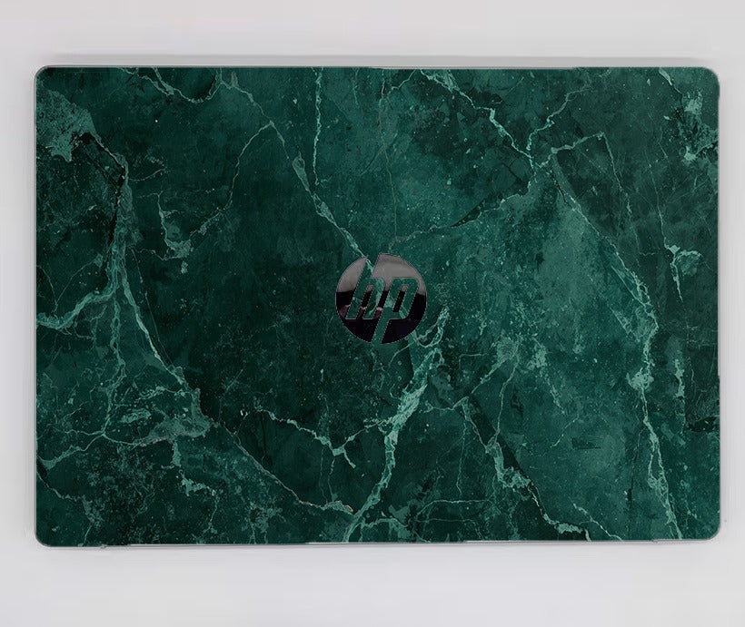 Tella Skins Green Marble HP EliteBook lid