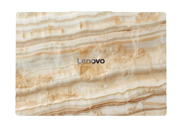 Tella Skins Cream Marble Lenovo laptop skin lid