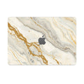 Tella Skins White Gold Marble MacBook skin lid