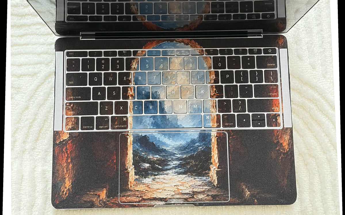 Threshold laptop skin — keyboard detail