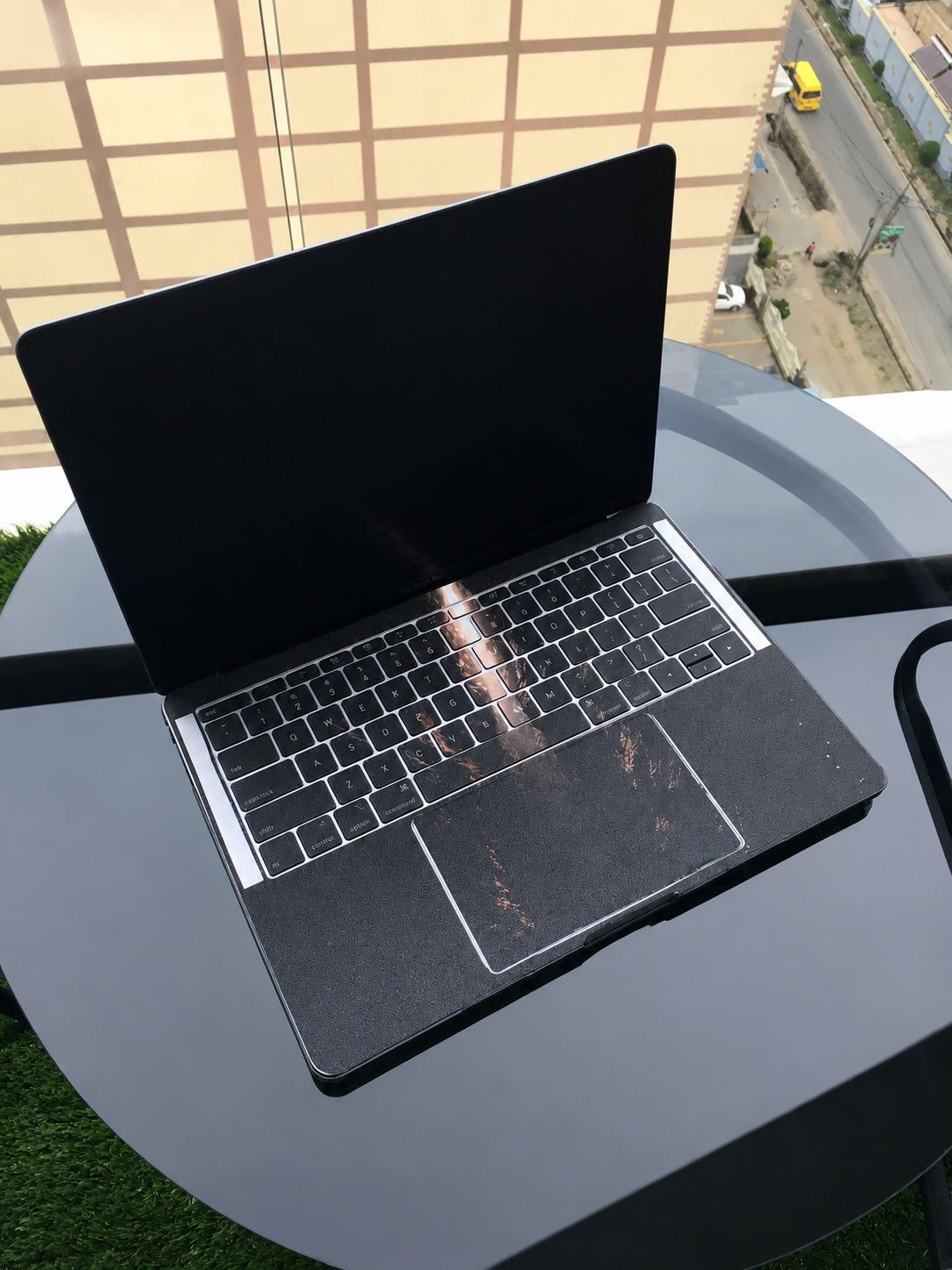 Weight laptop skin — MacBook keyboard